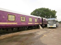 Golden Chariot at the Railway Station